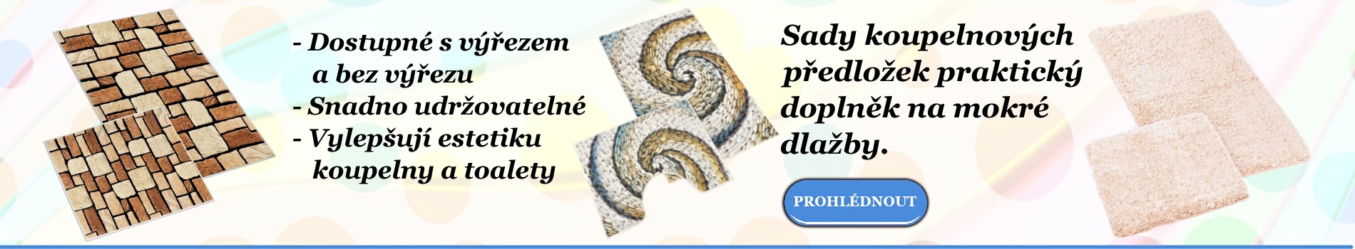 Sady předložek pro koupelny a toalety
