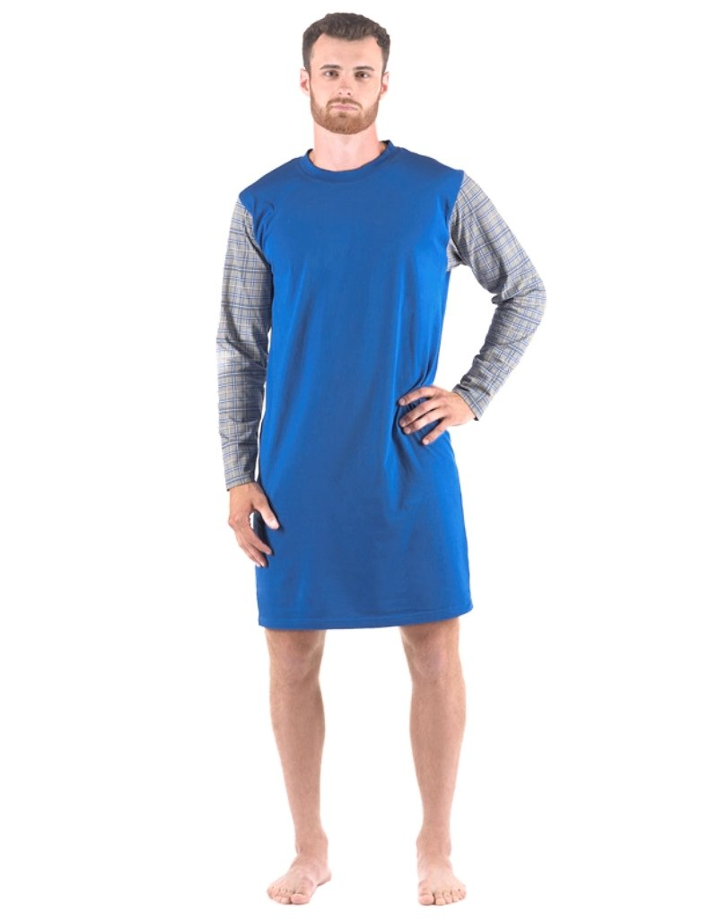 Gina 79179P pánska nočná košeľa Modrá M