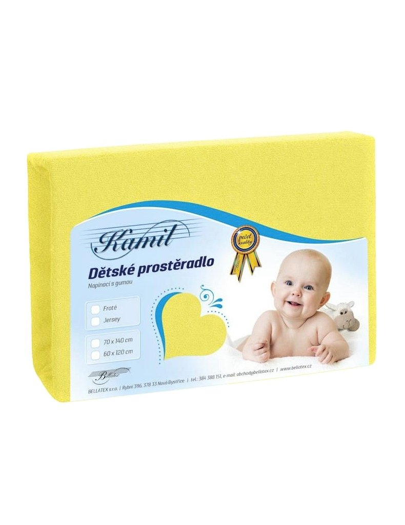 Bellatex DF/006 detská froté Žltá 60x120