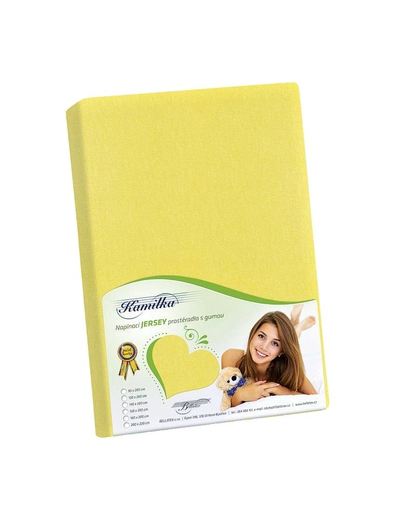 Bellatex PJ/006 Jersey plachta Žltá 180x200