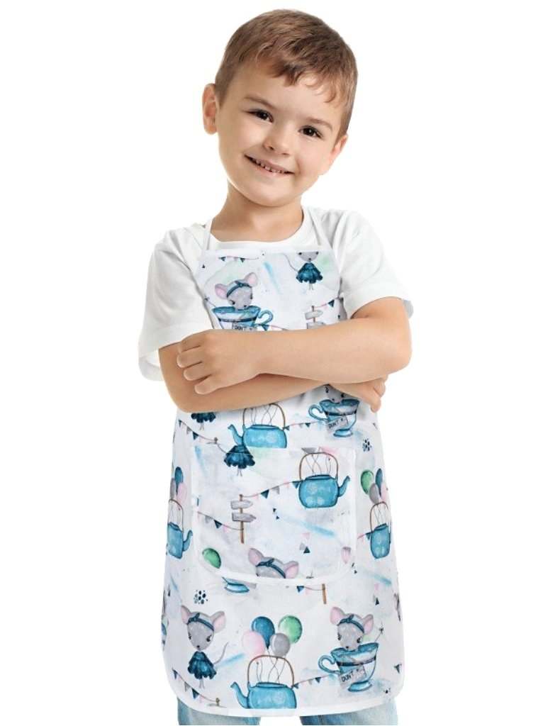 Bellatex detská zástera 7850/095 Myška v hrnečku 37 x 47 cm, vek 3 - 5 let