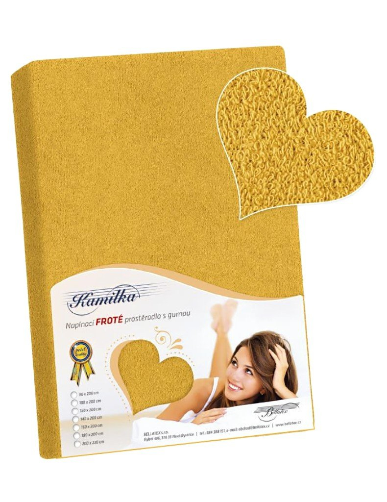 Bellatex plachta froté PF-009 Horčicová 160x200 cm