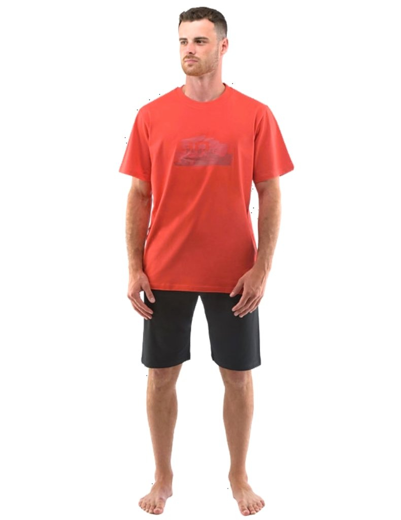 Gina pyžamo krátke šité 79128 červená Veľ. L