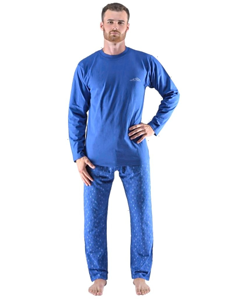 Gina pyžamo dlhé šité 79165 modrá Veľ. XXL