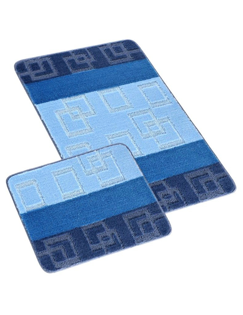 Bellatex sada Kocka 760/015H modrá Rozmer 60x100, 60x50 cm