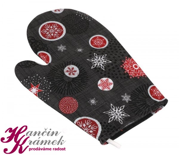 Chňapka Vánoce CH/121, vánoční ozdoby šedé.