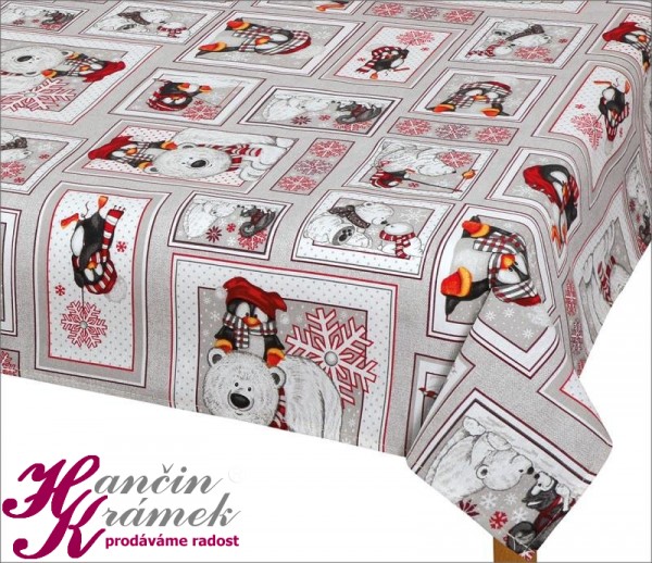 Ubrus Vánoce 4300/122, zimní patchwork.