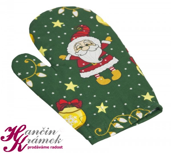 Chňapka Vánoce CH/912, vánoční motiv zelený.