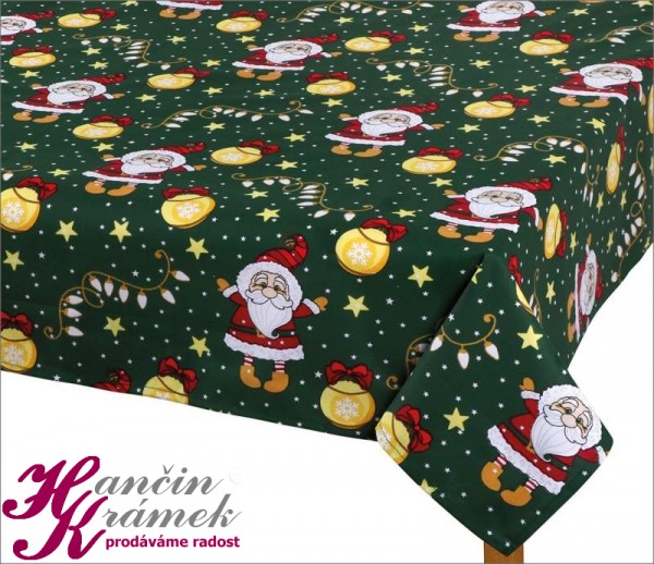 Ubrus Vánoce 4300/912, vánoční motiv zelený.