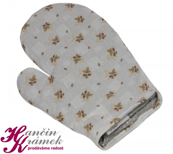 Chňapka kuchařská CH/311, béžová kytička.