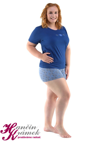Dámské pyžamo krátké 19106P, lékořice (1)