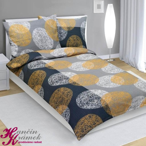 Krepové povlečení 80/865, šedá (1)