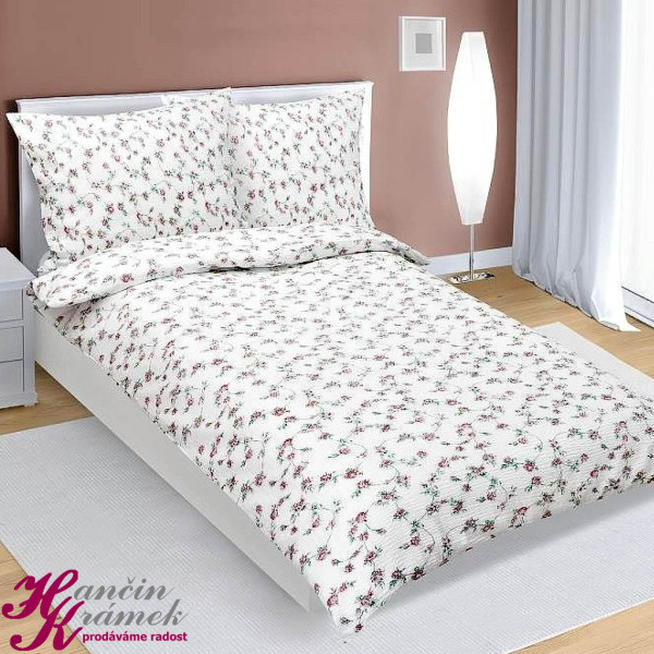 Krepové povlečení 80/225, pnoucí růže (1)