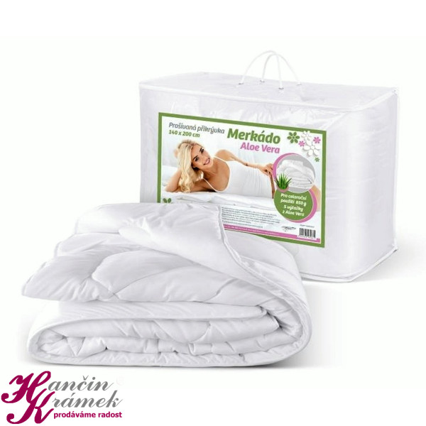Přikrývka Merkado Aloe Vera 850g celoroční AP/9736, bílá (1)