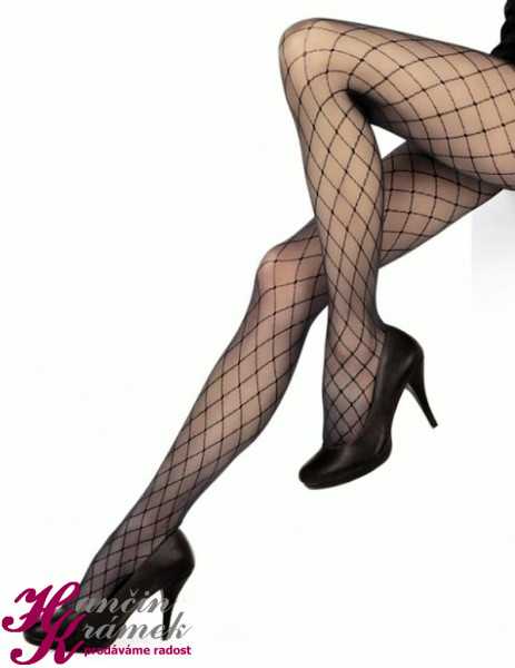 Dámské punčocháče vzorované Peggy DP805, černá (1)