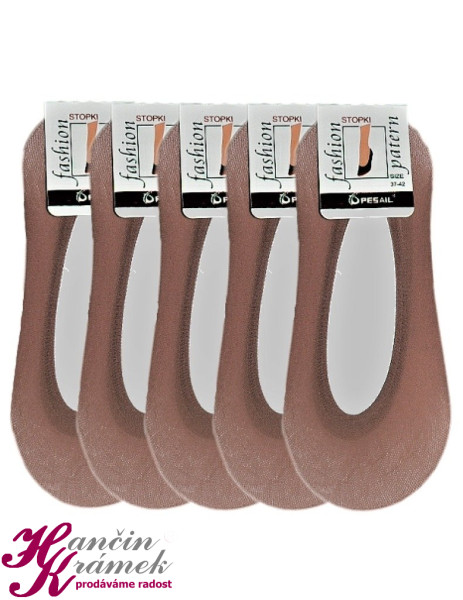 Dámské ponožky, ťapky hladké DP102, tělová (1)
