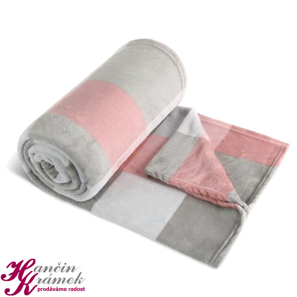 Deka Kemping 7700/030, růžová kostka (1)