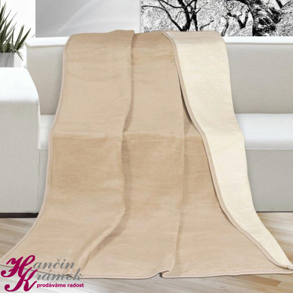 Deka Kira dvojlůžko 2210/015 tmavá béžová, světlá béžová (1)