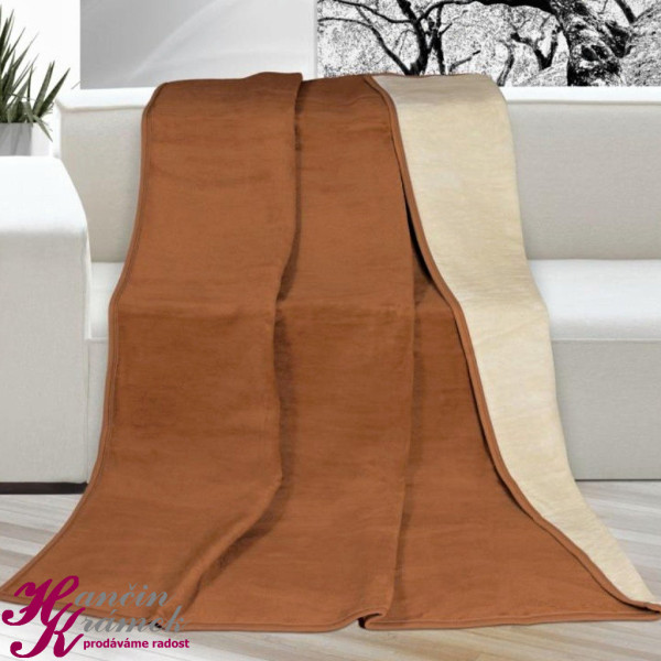 Deka Kira dvoulůžko 2210/017, hnědá, světle béžová (1)