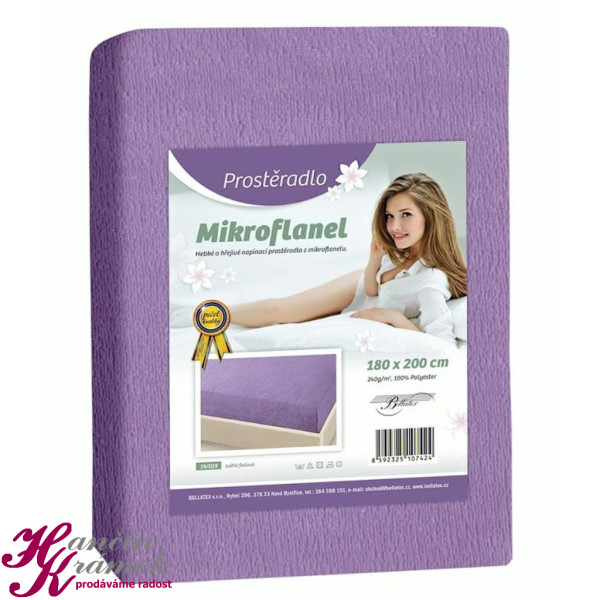Prostěradlo Mikroflanel 19/019, světlá fialová (1)