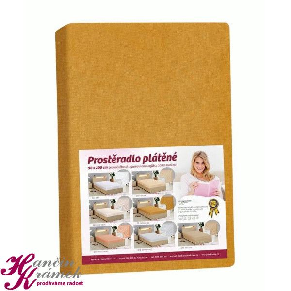 Prostěradlo plátěné 172/211,oranžová (1)