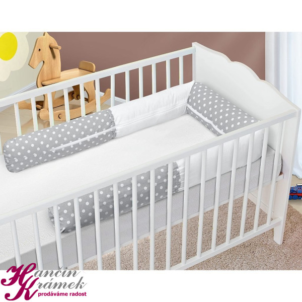 Mantinel do dětské postýlky 3222/903 puntík šedá, bílá (1)