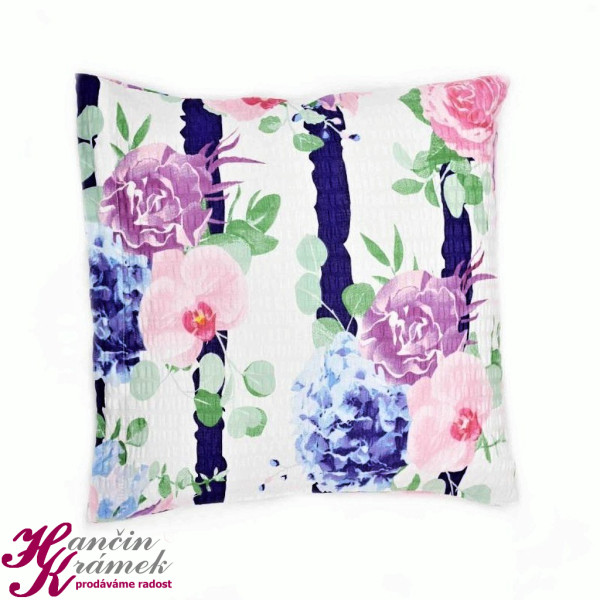 Povlak na polštář Krepový K80/753, květ růže (1)