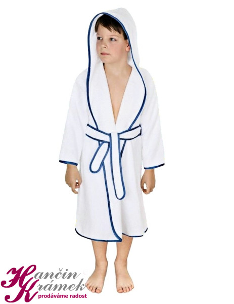 Froté chlapecký župan 001/253, bílá (1)