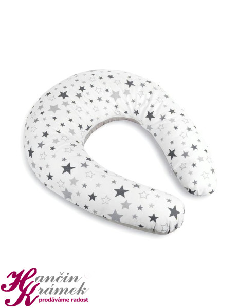 Kojící polštář 555/902, hvězda šedá, bílá (1)