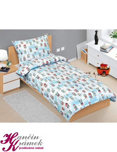 Povlečení bavlněné 90/CH47, Zvířátka v zimě (1)