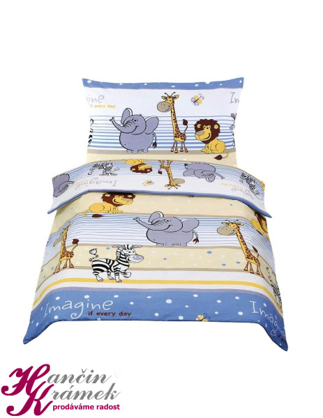 Dětské povlečení Agáta A90/036, Safari modrá (1)