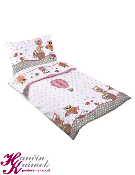 Dětské povlečení Beáta B90/015, růžová (1)