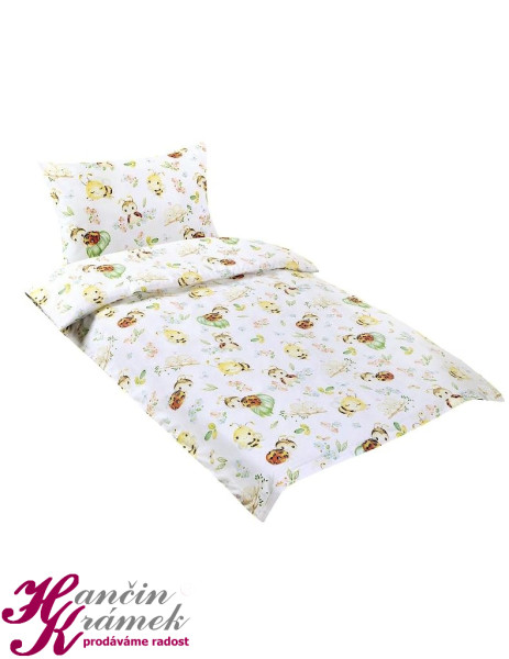 Dětské povlečení Beáta B90/022, bílá (1)