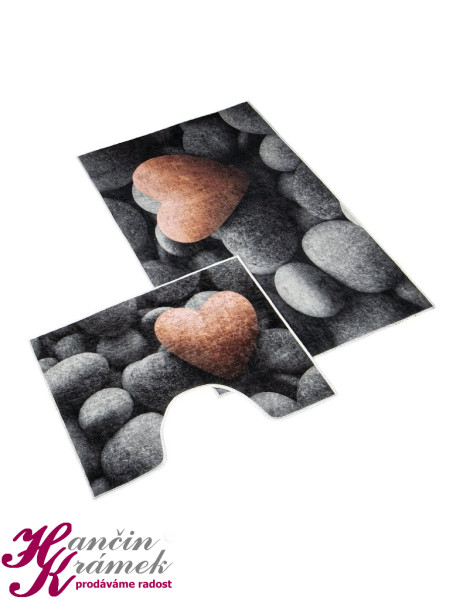 Koupelnové předložky Kámen 850/042, šedá (1)
