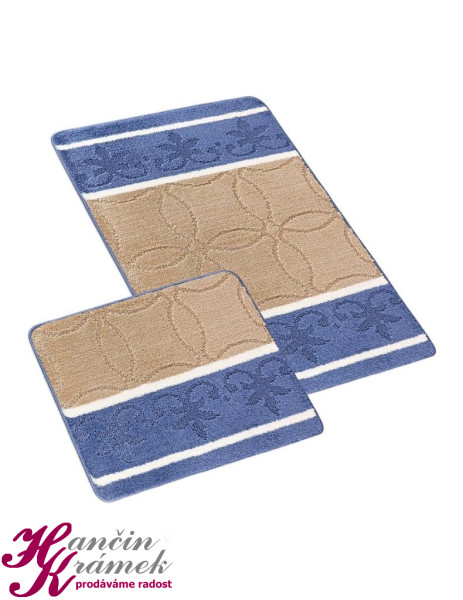 Koupelnové předložky sada Bany 760/001, modrá (1)