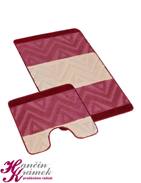 Koupelnové předložky Bany sada 810/004, růžová (1)