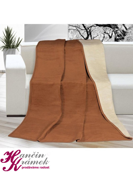 Interiérová deka Kira 2210/017, hnědá (1)