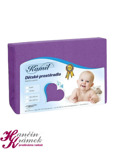 Dětské froté prostěradlo DF/022, tmavá fialová (1)