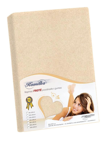 Prostěradlo na vyšší matraci 1240-015, Světlá béžová (1)