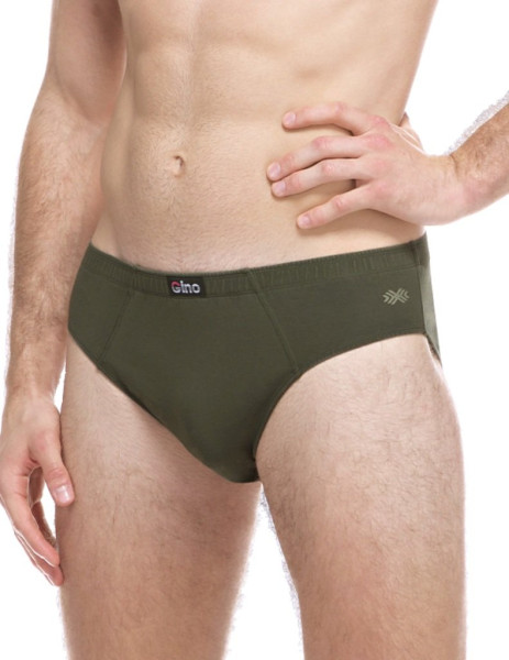 Pánské slipy potisk 71137, Tmavá zelená (1)