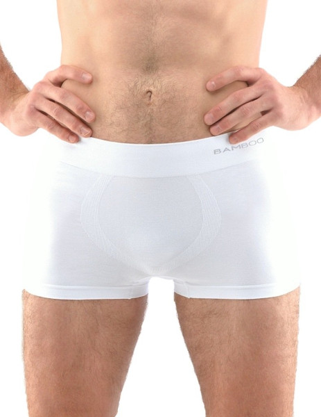 Pánské boxerky bezešvé 53005, Bílá (1)