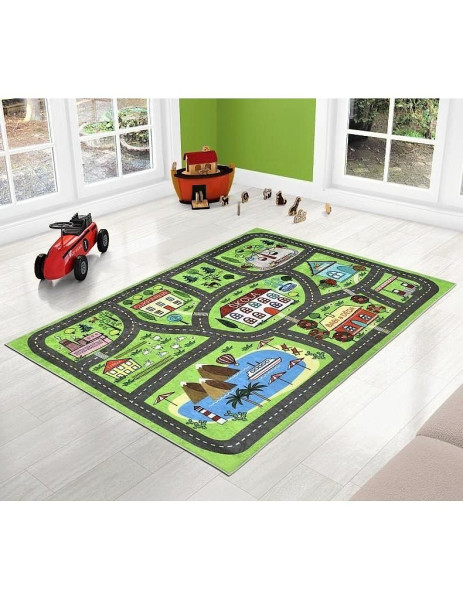 Dětský koberec 3040-202, Autíčková dráha (1)