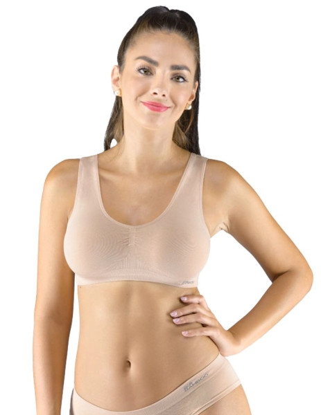 Sportovní podprsenka široká ramínka 07016, Béžová (1)