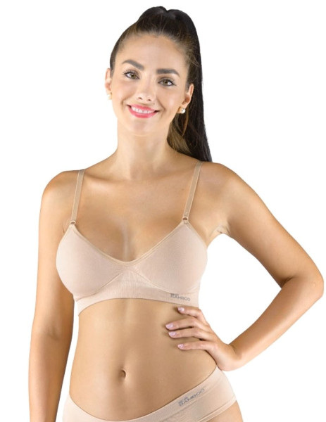 Sportovní podprsenka úzká ramínka 07021, Béžová (1)