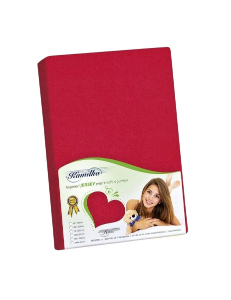 Jersey prostěradlo napínací PJ-014, Červená (1)