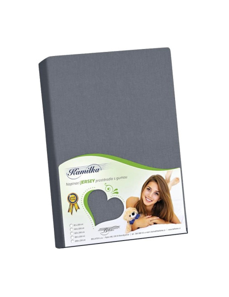 Jersey prostěradlo napínací PJ-046, Grafitová (1)