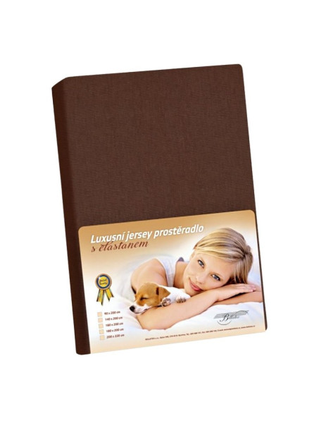 Prostěradlo Jersey Lux PJE-318, Hnědá (1)