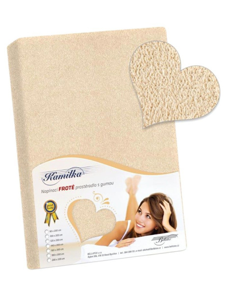Froté prostěradlo PF-015, Béžová (1)