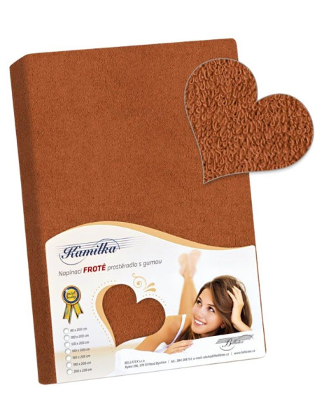 Froté prostěradlo PF-017, Hnědá (1)