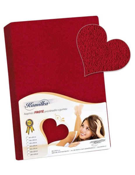Froté prostěradlo PF-014, Červená (1)